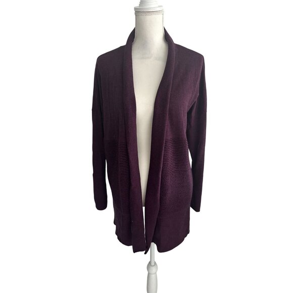 LULULEMON Sit In Lotus Wrap Reversible Heathered Plum Sweater Size 10 - Picture 7 of 9